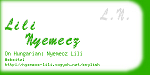 lili nyemecz business card